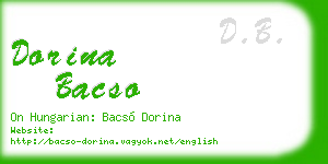 dorina bacso business card